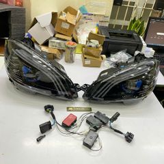 Đèn pha, cụm đèn pha trước xe mercedes C class W204 C180, C200, C250, C300 đời 2008 - 2011. Hàng độ nâng cấp kiểu maybach, thay thế cho đèn halogen và xenon đặt 12 ngày. Mã A2048200159, A2048200259, A2048202959, A2048203059 ( 1 đôi )
