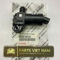 Mô tơ bơm nước rửa kính, mô tơ phun nước rửa kính phía trước Toyota Innova, Fortuner đời 2015 - 2022. Hàng chính hãng. Mã 85330-0K051, 85330-0K050, 85330-0K052