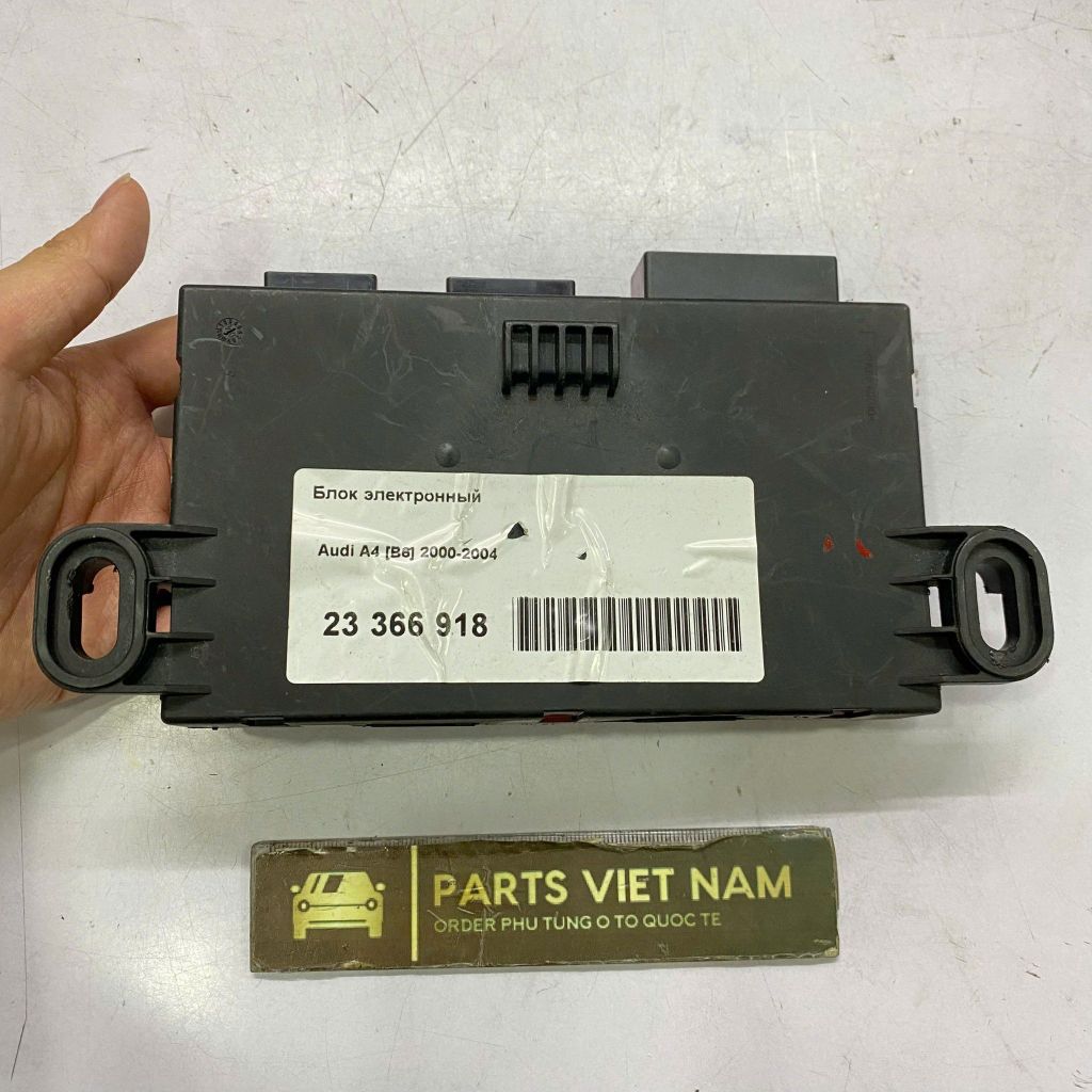 Hộp điều khiển mui trần, mô-đun điều khiển mui xếp lắp đặt trong cốp sau cho xe Audi A4, S4, RS4 (B6, B7) Cabriolet đời 2002 - 2009. Hàng xịn tháo xe đặt 8 - 10 ngày. Mã 8H0959255B, 8H0959255