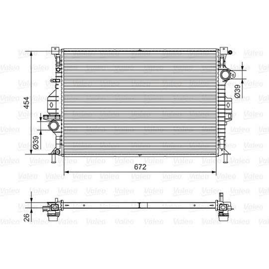Két nước làm mát động cơ Land Rover Freelander 2 (L359), Range Rover Evoque (L538); Volvo S60, S80, V40, V60, V70, XC60, XC70 đời 2006 - 2019. Hàng Valeo. Mã LR002641, LR006715, LR039530, 30680273, 30748550, 31368082, 31368299, 36000106, 1778038, 1493774