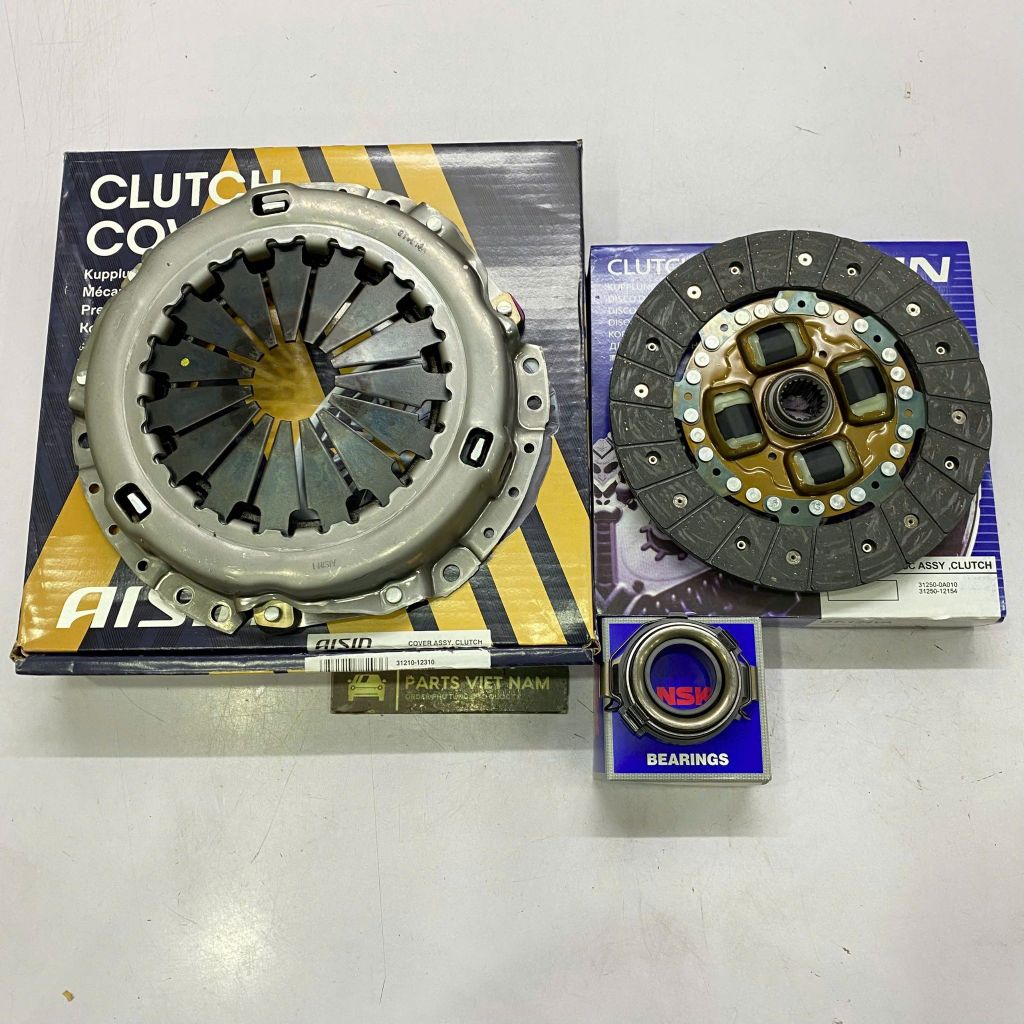 Bộ ly hợp, Bộ lá côn bàn ép bi tê Toyota Vios, Yaris (NSP151) động cơ 1.5L 2NRFE, số sàn 5 cấp đời 2016 - 2018. Hàng Asin Mã Lá côn giảm chấn cao su 31250-0D330, Bàn ép 31210-0D240, Bi tê 31230-0D011