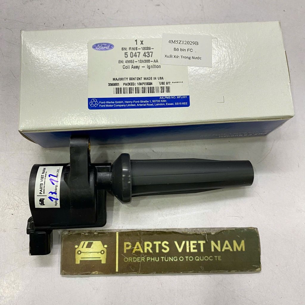 Mô bin, Bobin đánh lửa Ford Focus (2003-2018) 1.6L Ti-VCT, 2.0L GDI ,2.3L Duratec; Ford Escape 2.0L0 (2005 - 2008) . Hàng xịn Ford. Mã 5047437, CM5Z-12029-B, 4M5Z12029B, DG-546