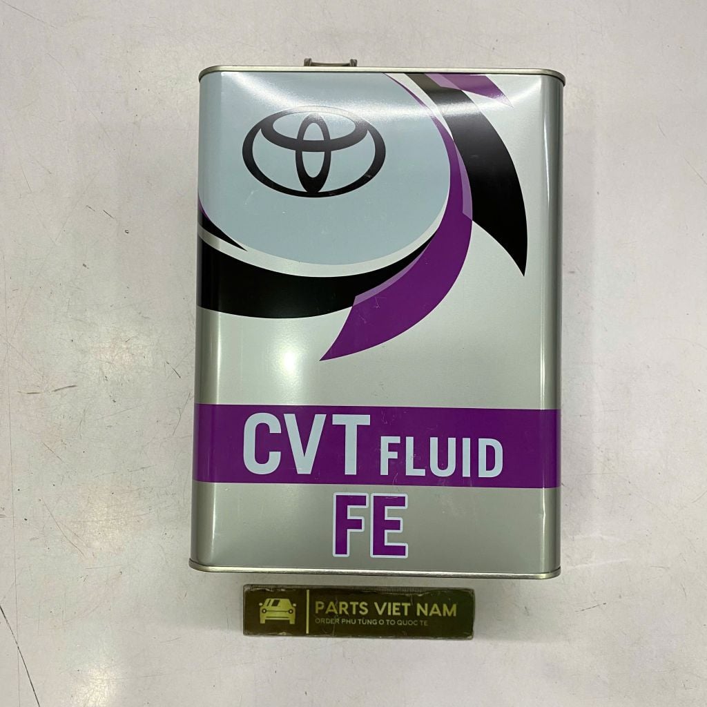 Dầu hộp số tự động vô cấp (CVT), Nhớt hộp số Toyota Vios (2017+), Altis (2014+), Corolla Cross, Veloz (W101), Avanza Premio (W100) đời 2014 - nay. Hàng Toyota (Can 4 lít - Can tím). Tiêu chuẩn CVT Fluid FE. Mã 08886-02505, 08886-81480