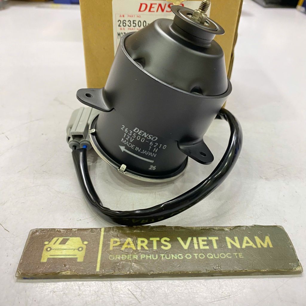 Mô tơ quạt két nước, Mô tơ quạt dàn nóng bên phải Toyota Camry (ACV40, GSV40), Highlander, Sienna, Venza, RAV4; Lexus ES350, RX350, LS600, LS460 đời 2006 - 2015. Hàng OEM Denso. Mã 1636331010, 1636331080, 263500-6210