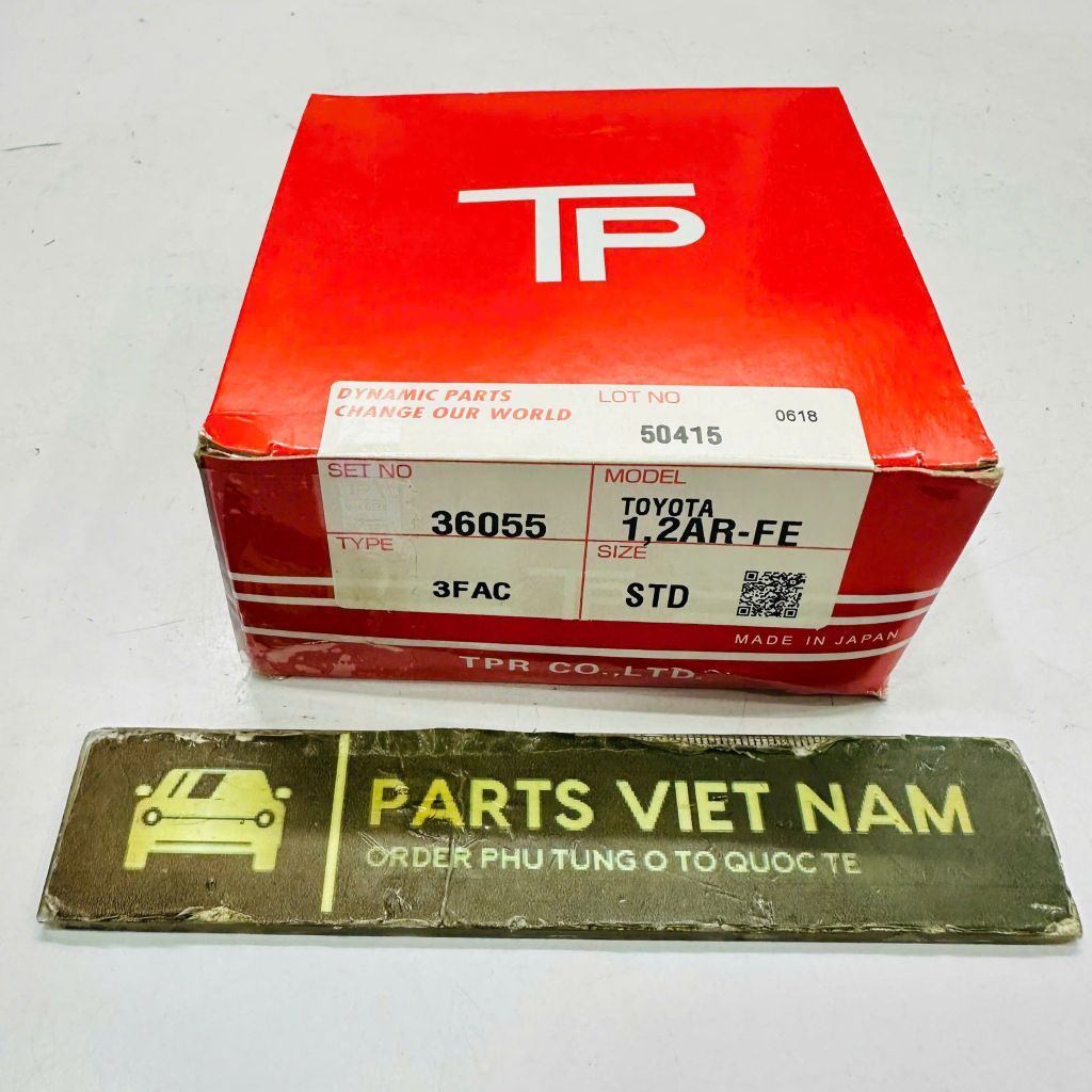 Bộ xéc măng, Bạc piston Toyota Venza, Highlander, Sienna, Camry 2.5/2.7 động cơ 1AR-FE, 2AR-FE. Hàng OEM Japan. Mã 1301136010, 130110V010