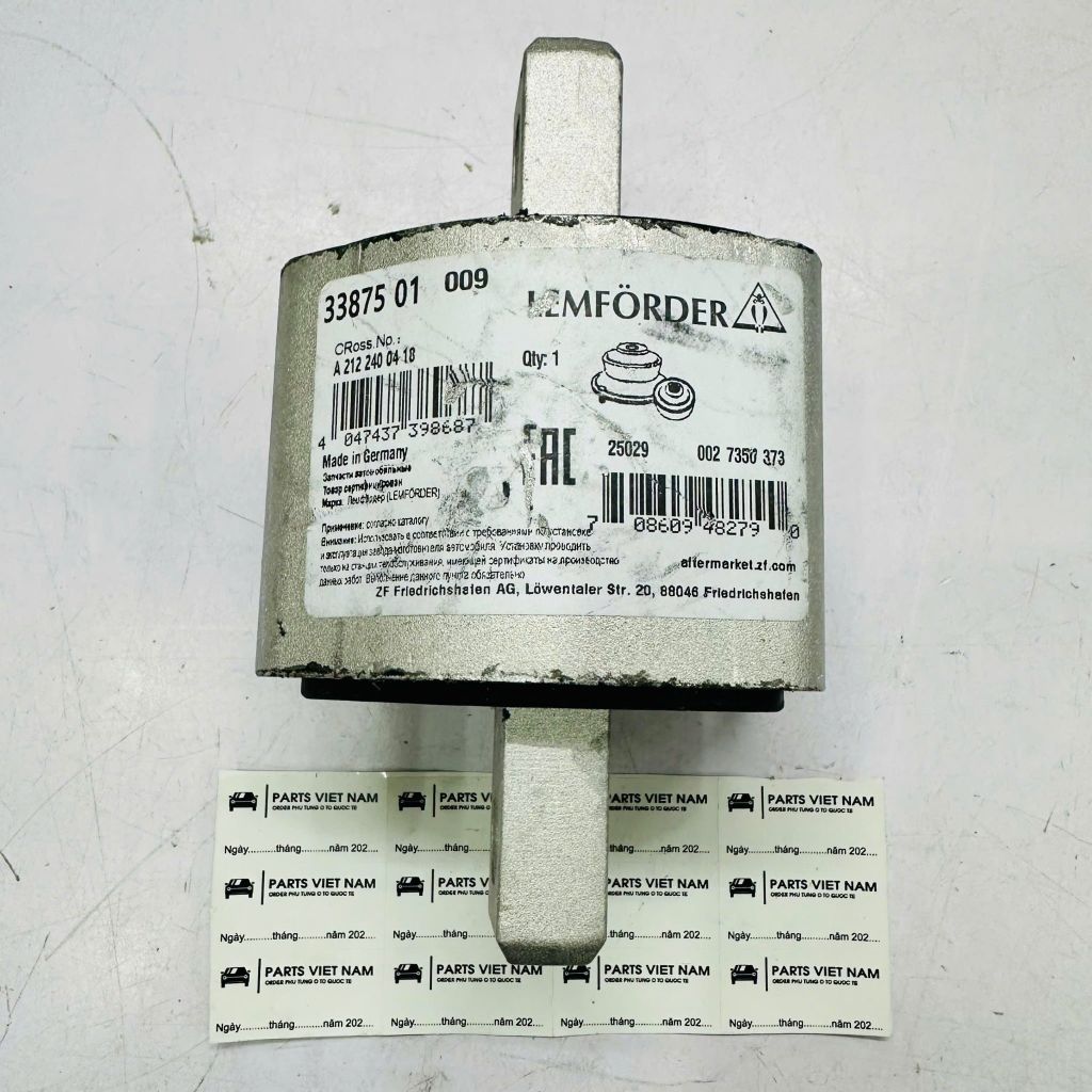 Cao su chân hộp số Mercedes W203, W203, W211, W212 M272, C180, C200, C230, C240, C250, C280, C300, CLK320, CLK350, E200, E250, E300, E350, E400. Hàng Lemforder. Mã A2122400418, A2202400218, A2202400518, A2202401818, A2122401618, A2122402418