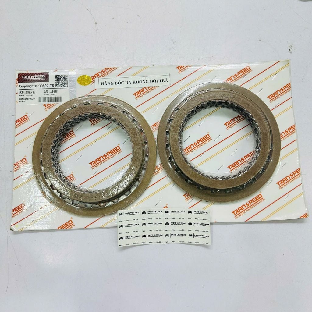 Bộ lá côn (Friction Kit) hộp số tự động A343E / A343F / A340. Xe Toyota Prado 2.7, Fortuner, Hilux, Land Cruiser, Lexus LX450, LX470. Hàng Transpeed. Mã T073080C-TR