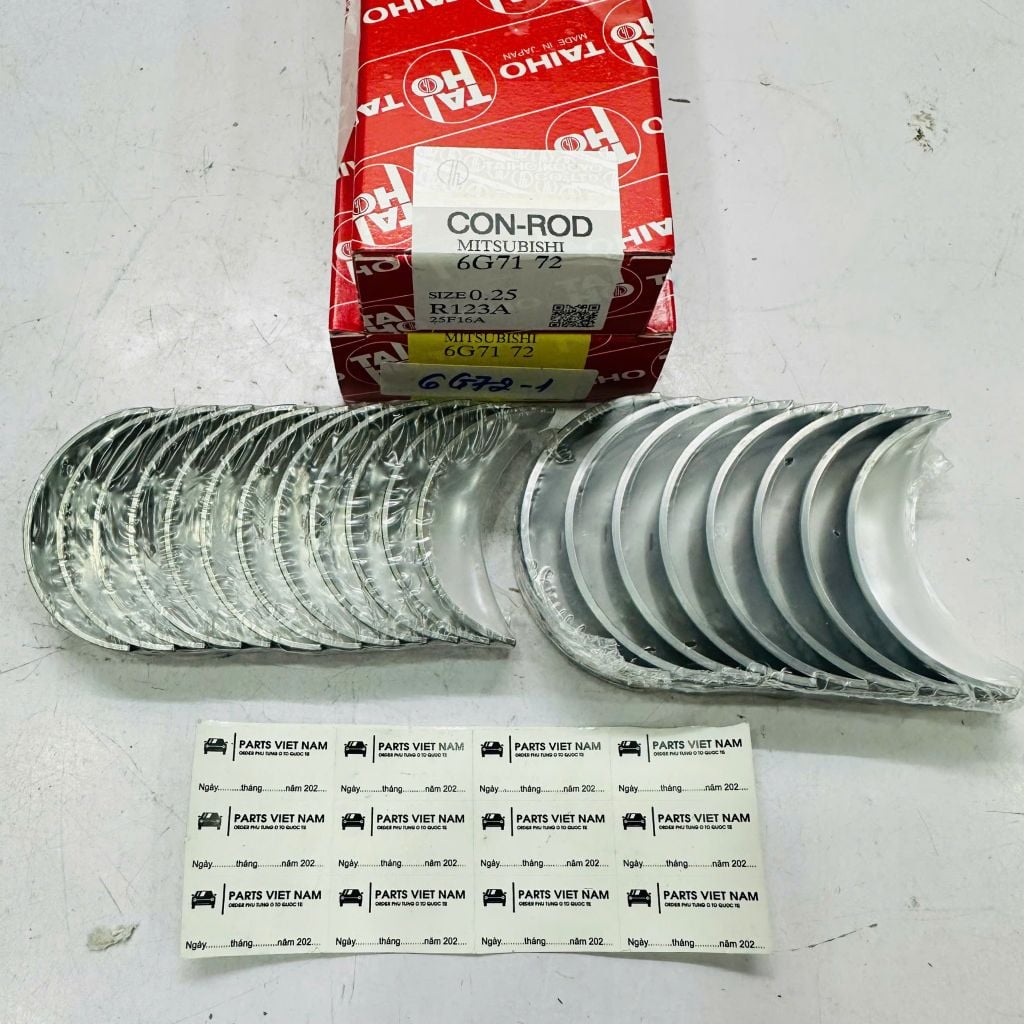 Bộ bạc biên, Bạc balie (Main & Rod Bearings) Mitsubishi Pajero V73, V93. Động cơ V6 3.0L 6G72. Hàng Taiho Nhật Bản. Mã M123A, R123A