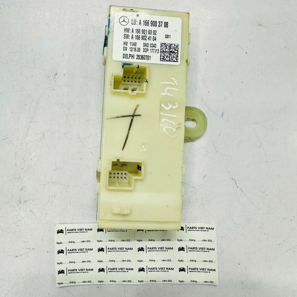 Hộp điều khiển cốp điện, Hộp đen mở cốp sau (Liftgate Control Module) Mercedes-Benz GL450, GL550, GL350, GLS, ML, GLE (X166/W166) đời 2012 - 2019. Hàng Mercedes tháo xe đặt 8 - 12 ngày. Mã A1669003708, thay thế A1669006405, A1669006311