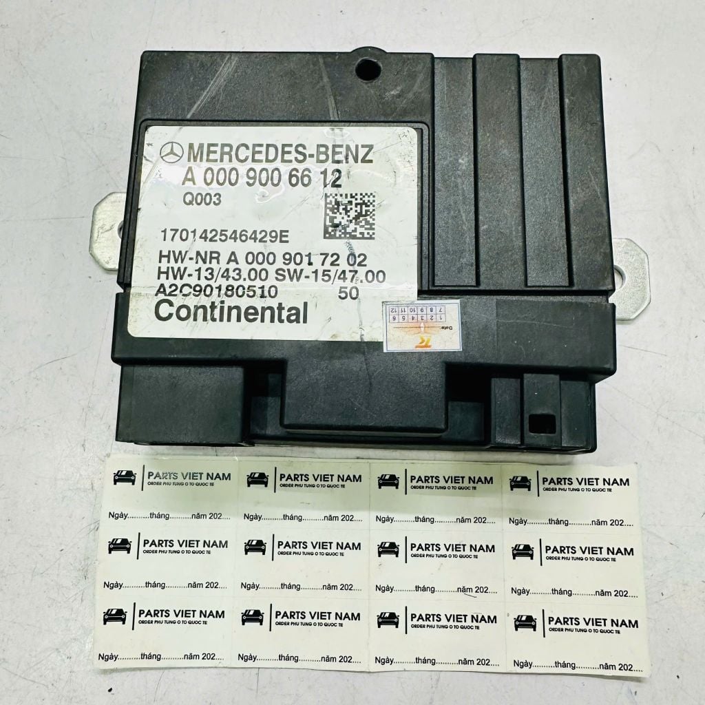 Module hoặc hộp điều khiển bơm xăng (Fuel Pump Control Unit) Mercedes C Class C180, C200, C300 (W205), E Class E200 E300 (W213), S Class S300 S350 (W222) đời 2014 - 0024. Hàng Mercedes tháo xe. Mã A0009006612, A0009003310