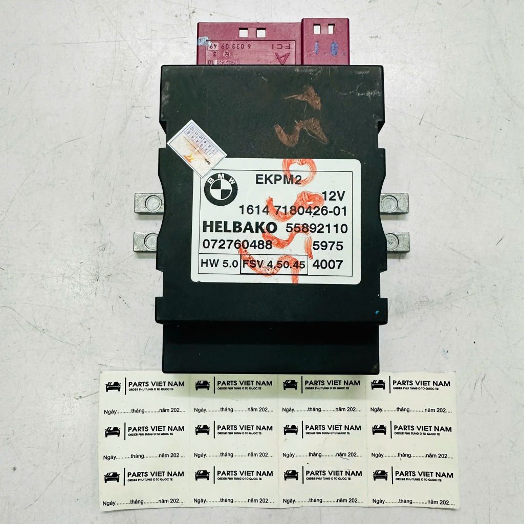 Hộp điều khiển bơm xăng BMW 320i 318i E90 E91, X1 E84, X5 E70, X6 E71 E72 đời 2004 - 2016. Động cơ xăng N46, N52, N54, N55. Hàng BMW tháo xe. Mã 7276073, 55892110, 16147407513 16146763811, 16147276046