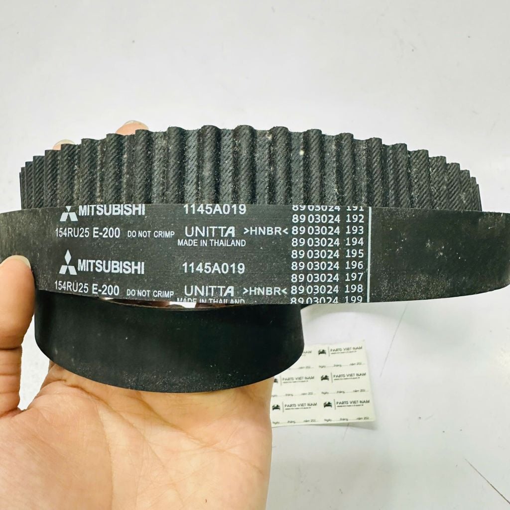 Dây curoa cam (Timing Belt) Mitsubishi Triton, Pajero Sport 2.5 (Máy dầu 4D56) Đời 2009 - 2018. Hàng Japan thông số 154U25. Mã 1145A019