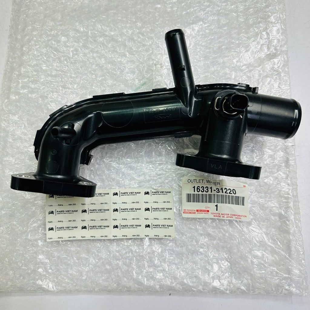Cổ nước ra, Cổ ngỗng nước trên (Water Outlet Housing) Toyota Land Cruiser Prado (J120, J150), Hilux, Fortuner, 4Runner, FJ Cruiser, Tundra động cơ 4.0L V6 (1GR-FE). Hàng xịn Toyota  đặt 8 - 12. Mã 16331-31220, 1633131220