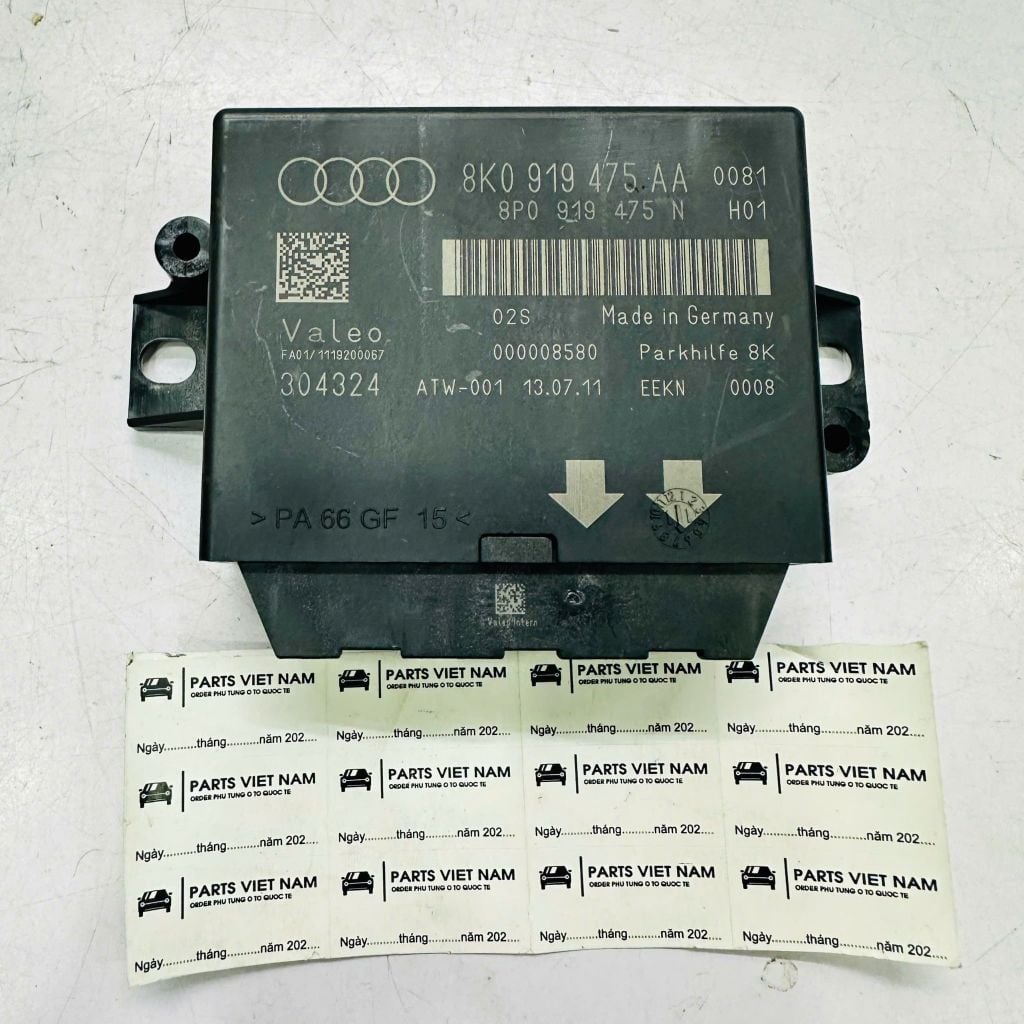 Hộp điều khiển cảm biến lùi (PDC Control Unit) Audi Q5 (8R), Audi A4 (B8), Audi A5. Hỗ trợ hiển thị OPS. Hàng Audi Chính hãng tháo xe đặt 10 ngày. Mã 8K0919475AA