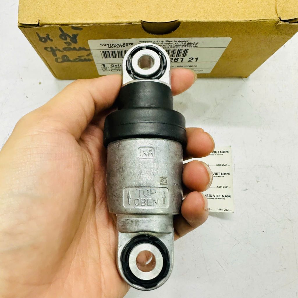 Ty thuỷ lực trên cụm bi tăng tổng (Ty tăng đai) Porsche Cayenne V8, Panamera V8 đời 2003 - 2016. Động cơ 4.5L, 4.8L. Hàng OEM INA. Mã 94810226121, 5330132100