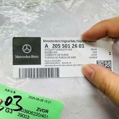 Ống hồi bình nước phụ Mercedes C200, C250, C300 (W205), GLC300 (X253) đời 2015 - 2019. Động cơ M274. Hàng xịn Mer. Mã A2055012401