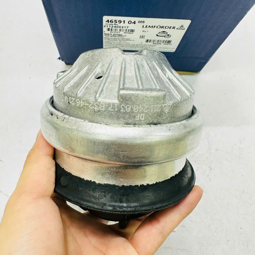 Cao su chân máy (Chân đầu máy) Mercedes E200, E240, E280 W211, S300, S350, S400, S500 W221. Hàng Lemforder. Mã A2212401117, A2112400317, A2202400717 ( 1 chân )