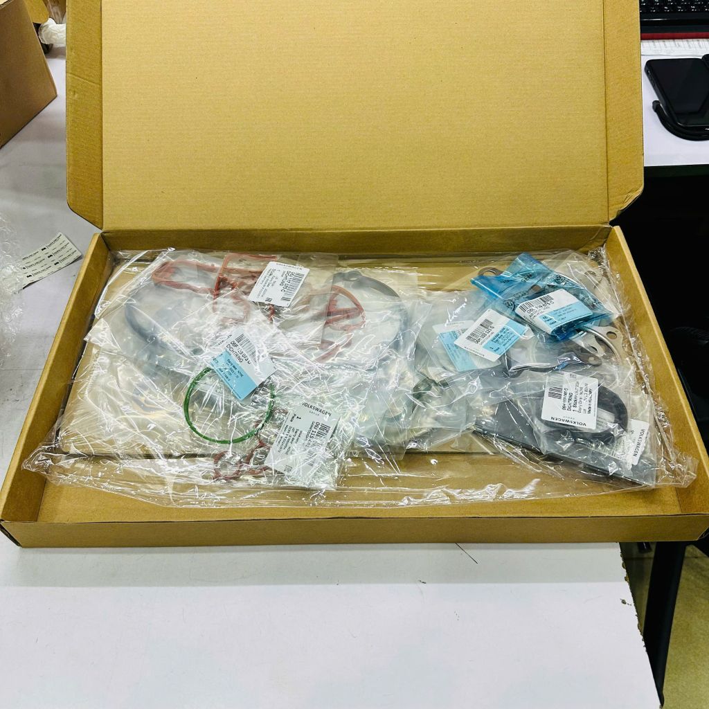 Bộ gioăng đại tu máy (Gioăng đầu máy) Audi A3, A4 B8, Q5, A5, VW Tiguan, Passat CC, Golf GTI, Scirocco đời 2009 - 2016. Động cơ 2.0 TFSI / TSI (EA888 Gen 2). Hàng Faw Audi China. Mã 06H198012AD