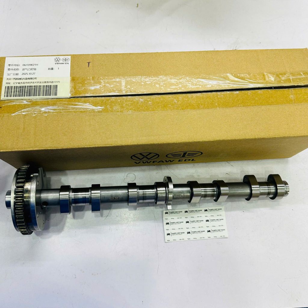 Cụm trục cam nạp (Kèm nhông VVT) Audi A4 B8, Q5, A5, VW Tiguan, Passat CC, Golf GTI đời 2008 - 2016. Động cơ 1.8/2.0 TFSI (EA888). Hàng xịn Faw Audi China. Mã 06H109021J, 06J109021H, 06H109088C