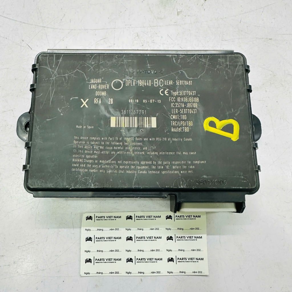 Hộp điều khiển khóa cửa thông minh (KVM Module) Land Rover Discovery 4, Range Rover Sport, Vogue, Range Rover Evoque đời 2013 - 2016. Hàng tháo xe, đặt hàng 8 - 10 ngày. Mã DPLA-19H440-BC, DPLA19H440BC