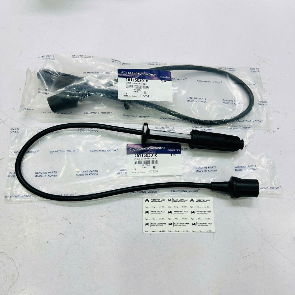 Bộ dây cao áp (Dây phin) SsangYong Korando, Istana, Musso, Rexton, Mercedes Benz MB100. Hàng OEM chất lượng cao, máy xăng (M111/M104). Mã 1611503018, 1611503118 ( đơn giá 1 sợi 1 xe có 2 sợi )