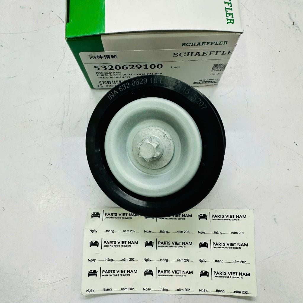 Bi tỳ dây curoa tổng (Puly dẫn hướng) Mercedes C200 W204, C300, E200, E300 W211, W212, GLK300, S350, S500, GL450, ML500. Động cơ M271, M272, M273. Mã A0002021619, INA 5320629100