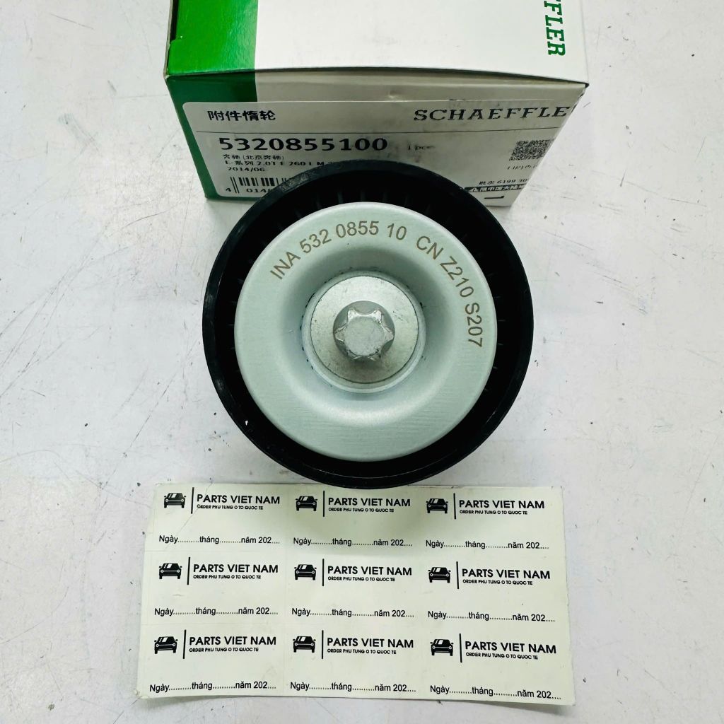 Bi tỳ trơn (Puly dẫn hướng chơn) Mercedes C200, C250, C300 (W205), GLC200, GLC250, GLC300 (X253), E200, E250, E300 (W213). Máy M274. Mã A2742020019, INA 5320855100