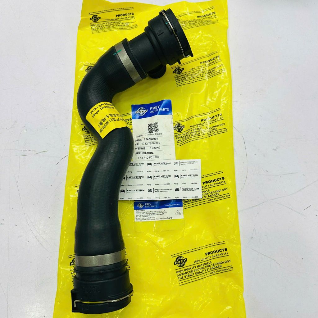 Ống nước trên két nước BMW 520i, 523i, 528i, 530i (F10) máy N52 đời 2009 - 2012. Hàng Bmtsr / Frey. Mã 17127578399