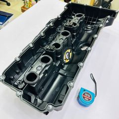 Nắp giàn (dàn) cò (Engine Valve Cover) cho động cơ BMW N52N (3.0L) cho BMW X1 X3 E83 E84, F25, X5 E70, 328i E90, E60, E61, F10, F11 523i, 525i, 528i, 530i, F01, F02 730i, 730Li, X1, X3, X5 đời 2007 - 2013. Hàng Febi. Mã 11127552281