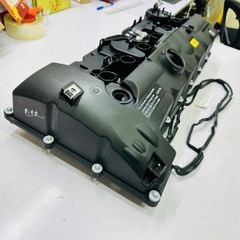 Nắp giàn (dàn) cò (Engine Valve Cover) cho động cơ BMW N52N (3.0L) cho BMW X1 X3 E83 E84, F25, X5 E70, 328i E90, E60, E61, F10, F11 523i, 525i, 528i, 530i, F01, F02 730i, 730Li, X1, X3, X5 đời 2007 - 2013. Hàng Febi. Mã 11127552281