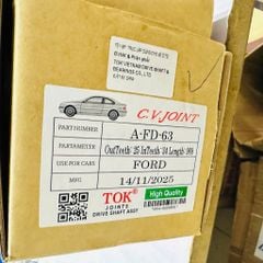 Cây láp bên Phải (Passenger Side) cho Ford Focus Trend, Focus Titanium động cơ 1.6L số tự động đời 2012 - 2019. Hàng TOK. Thông số kỹ thuật: 25 răng ngoài, 34 răng trong, chiều dài 969mm. Mã A-FD-63