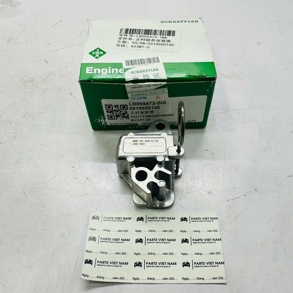Tăng xích cam, tăng cam thuỷ lực hàng INA (Đức) cho Land Rover: Range Rover, Range Rover Sport, Discovery 4 đời 2010 - 2017. Động cơ xăng 3.0L V6 và 5.0L V8. Mã OE: LR095472