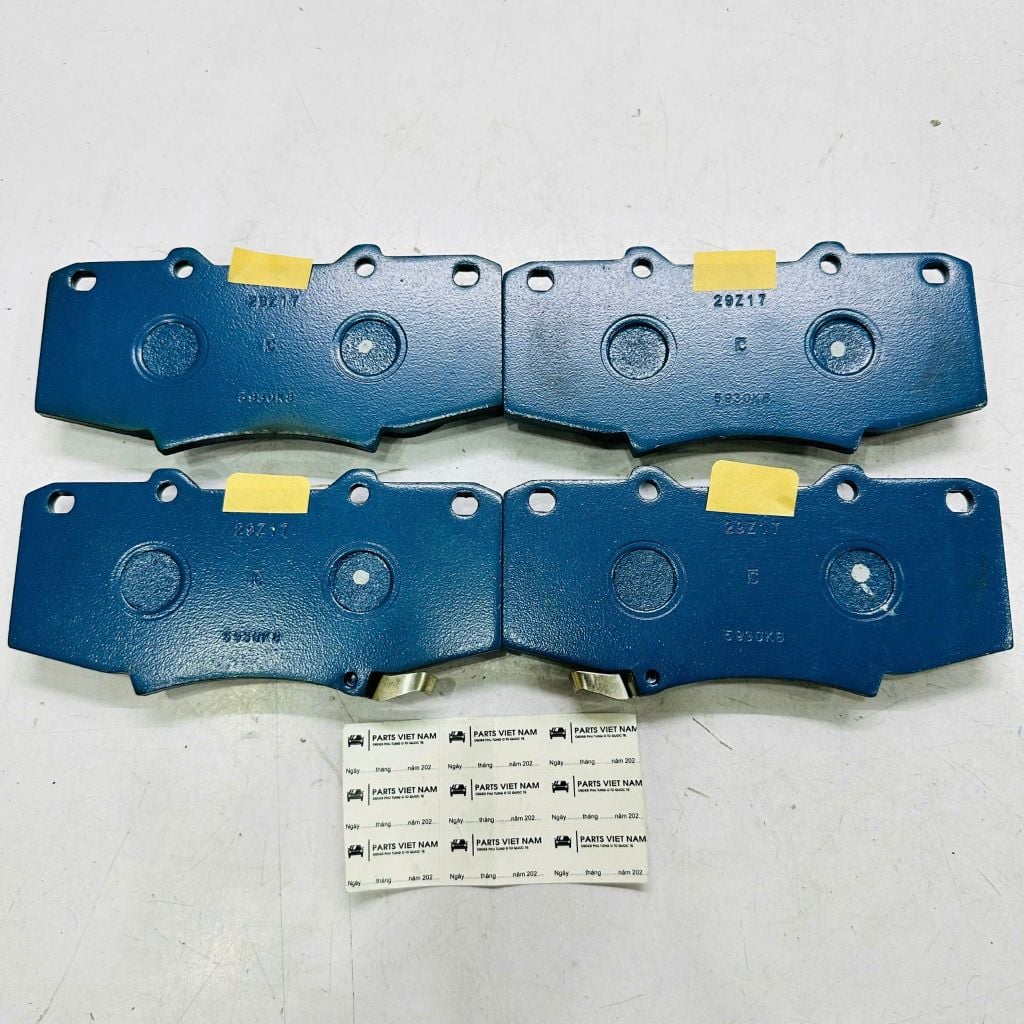 Bộ má phanh đĩa trước, bố thắng trước Toyota Hilux đời 2004 đến 2015. Hàng chất lượng cao. Mã 044650K240, 044650K090