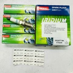 Bugi Iridium TT - Platinum Denso Japan cho Toyota Vios, Yaris, Corolla Altis, Innova, Fortuner, Camry, Altis, Camry máy 1NZ, 1ZZ, 1TR, 2TR, 2AZ; Honda Civic, CR-V, Accord máy 2.0, 2.4; Mitsubishi Grandis, Lancer, Pajero Sport máy MIVEC. Mã IK20TT