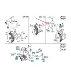 Bình chứa dầu trợ lực lái Mercedes W164 ML350, W251, V251 R300, R350, W221 S450, S500, W211 E500, E500 đời 2005 - 2014. Hàng Frey Bmtsr. Mã A0004602583