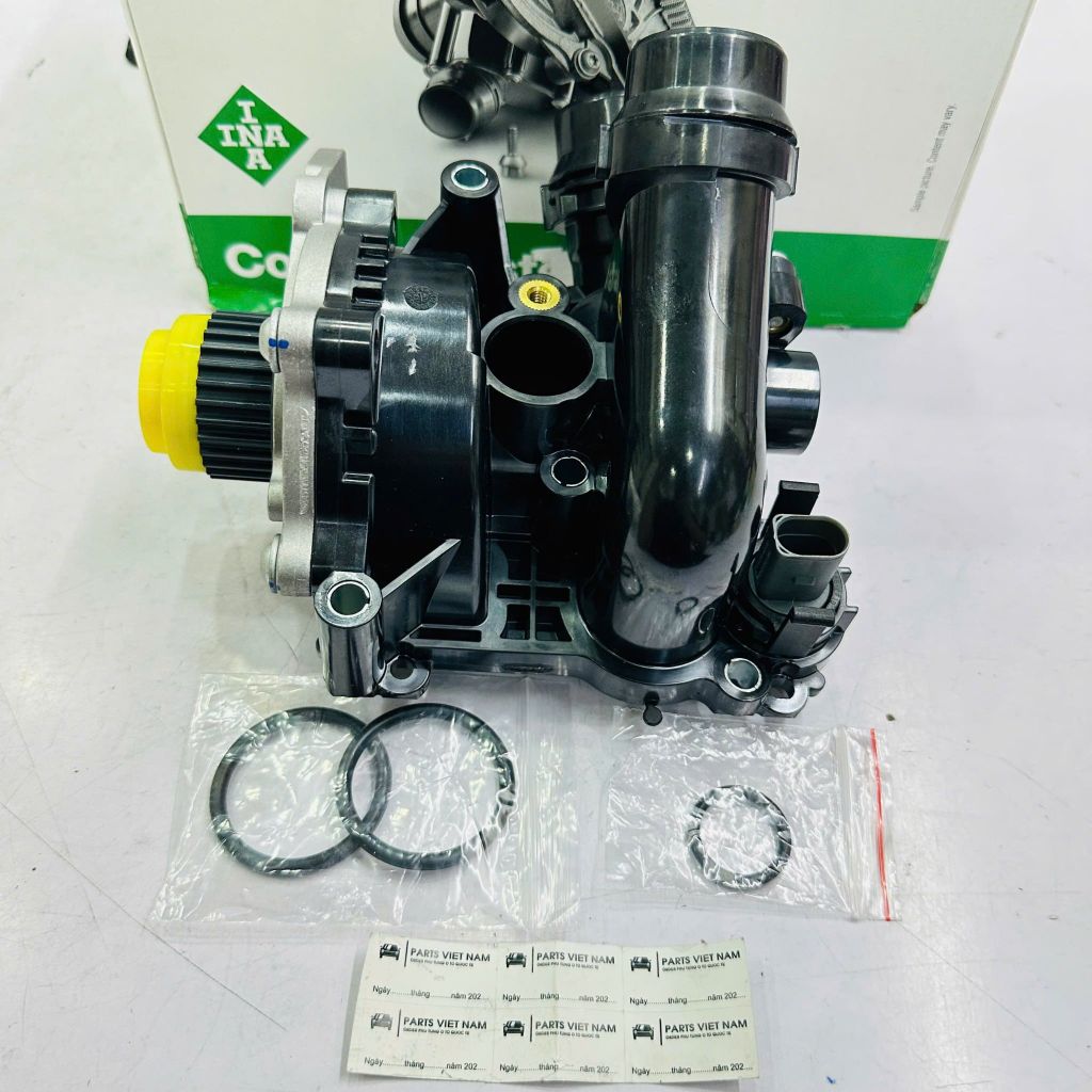 Bơm nước làm mát động cơ (Máy 1.8 / 2.0 TFSI) Audi A4, A5, Q5, Q7 & Volkswagen Tiguan, Passat, Scirocco, Golf, Beetle, Polo, Sharan, Touran đời 2012 - 2018. Hàng INA liền cảm biến. Mã 06H121026, 06H121026DR, 06H121026AB, 06H121026AF, 06H121026AG