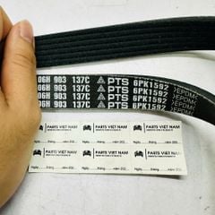 Dây curoa tổng Audi A4 (B8), A5, Q5, Volkswagen Passat, Tiguan máy 2.0L TFSI/TSI (EA888) đời 2007 - 2019. Hàng xịn Audi. Mã 06H903137C, 6PK1590, 6PK1592