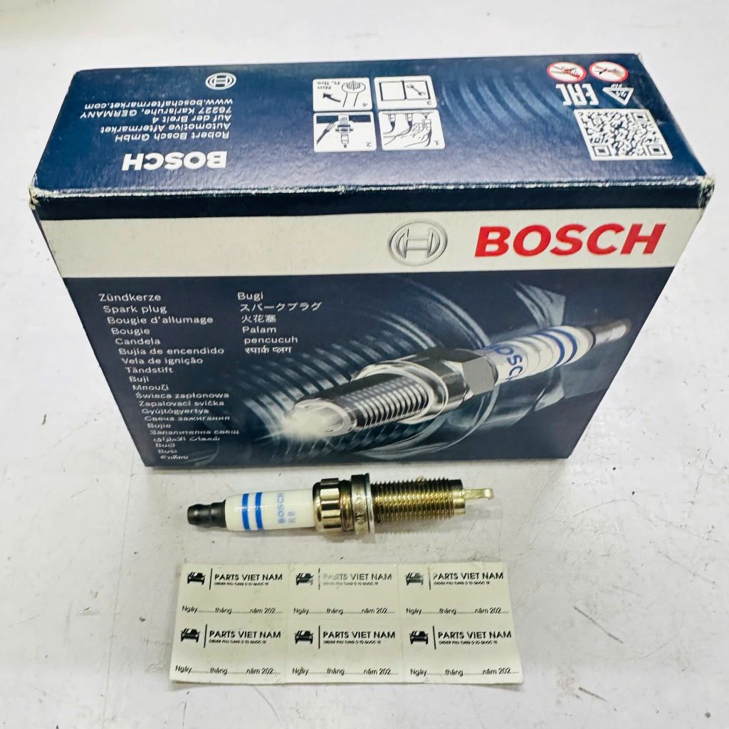 Bugi Iridium BMW động cơ N55 335i E90/E92/F30, 535i, 535 F10/F07, 640i, 740i/740Li Rolls-Royce (Ghost, Wraith). Hàng Bosch. Mã 12120037051, 12120037580, 12120037581, 12120037582