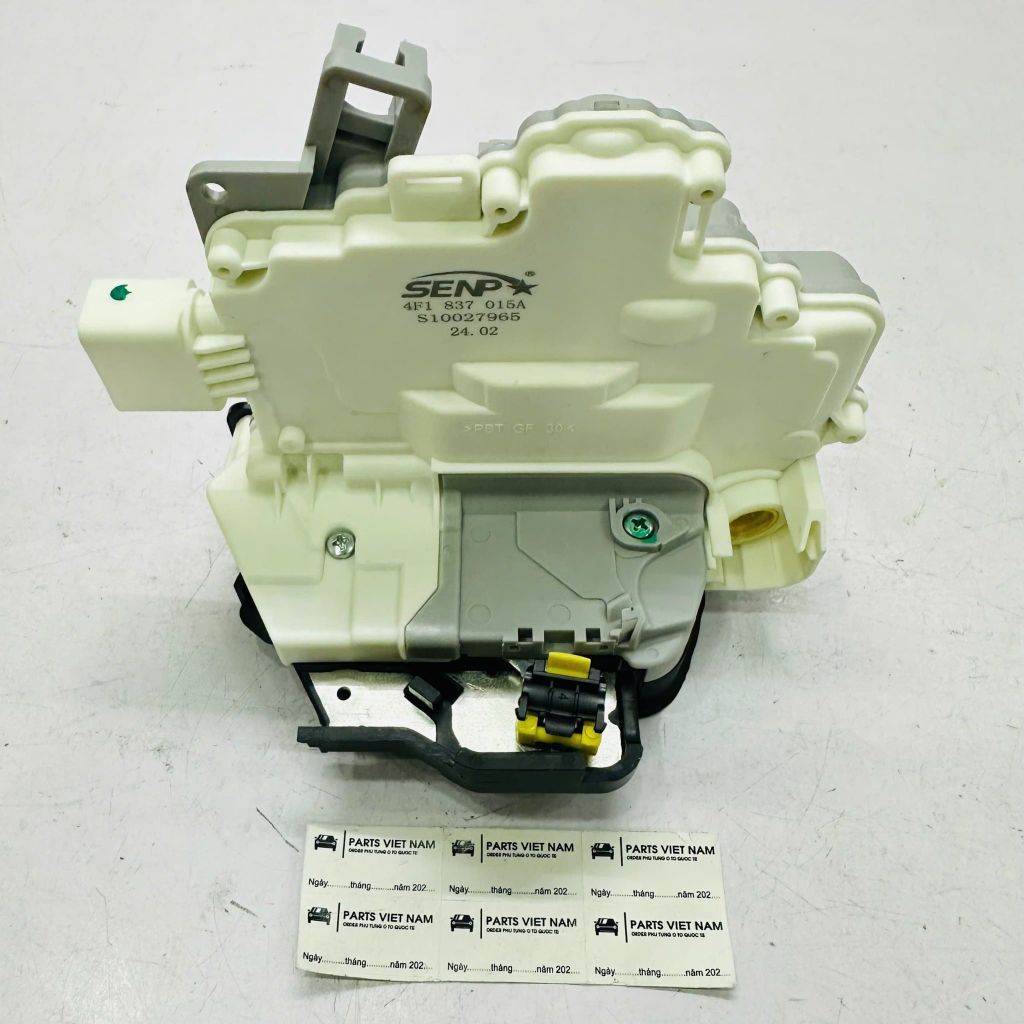 Ổ khoá gậm, khóa cửa trước trái (Bên Tài) 9 giắc điện Audi A6 (C6), A4 (B7), A3, A8, R8 đời 2003 - 2015. Hàng cao cấp. Mã 4F1837015, 4F1837015E, 8E1837015AA