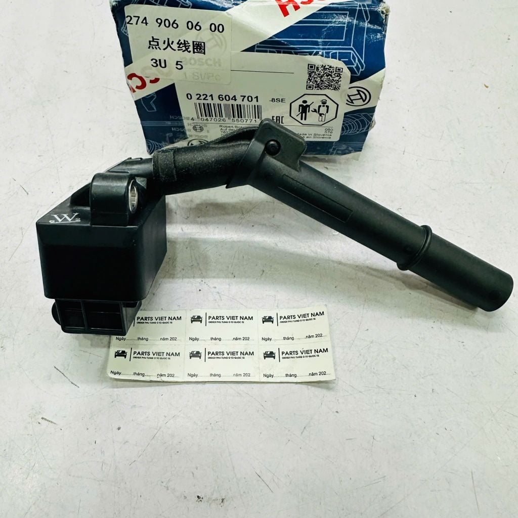 Mobin đánh lửa động cơ M274, M270 và M133 AMG cho Mercedes GLC200, GLC250, GLC300 (X253), C200, C250, C300 (W205), E200 (W213), SLC 200 300 (R172), GLA200, GLA250 (X156), CLA200, CLA250 (C117) đời 2015 - 2024. Hàng Bosh. Mã A2749060600, 0221604701