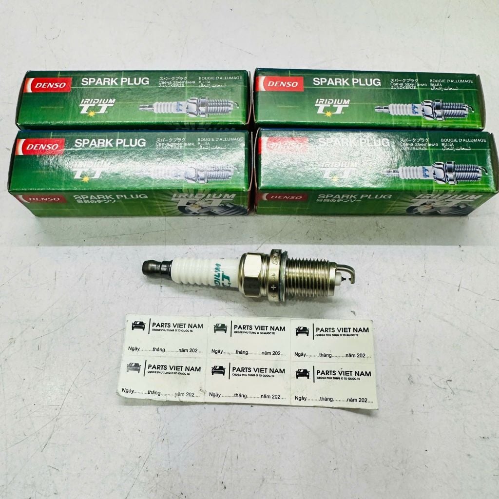 Bugi Denso Iridium TT cho Volkswagen Passat, Jetta, Golf, Scirocco, Beetle, Tiguan, Transporter máy 1.4 TSI. Mã IK20TT, 3C905601A, 101000016AB, 101905115, 101905611A, 101905611, 101905611A, 101905626, 101905626B, 101905631A, 101905631C, 101905631E