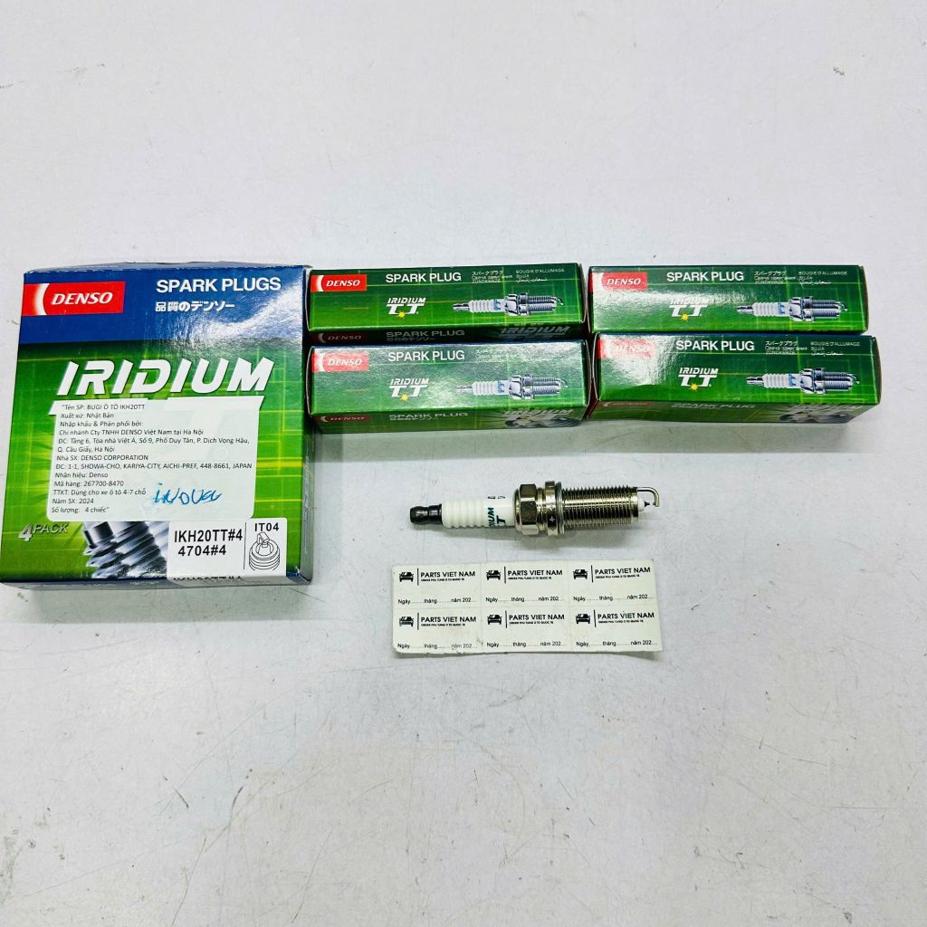 Bugi Denso Iridium TT Toyota, Fortuner, Land Prado 2.7L (1TR, 2TR), Camry 3.5Q, Highlander, Sienna, Lexus RX350, ES350 (2GR), Land Cruiser Prado 4.0L (1GR), Lexus GX460. Mã IKH20TT, 9091901247, 9091901191, 9091901248, 9091901266, 9091901287, 0847900807