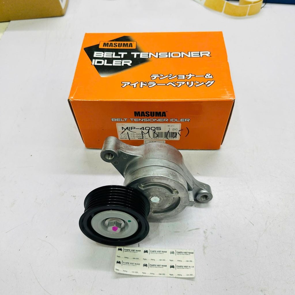 Cụm bi tăng dây curoa tổng Mazda 2 (2007-2014), Mazda 3 1.6L mặt cười (2003 - 2013). Hàng Masuma Japan. Mã ZJ01-15-980D, MIP-4005