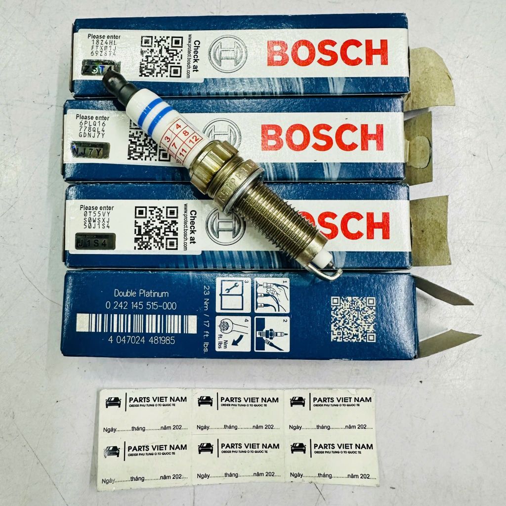 Bugi Iridium xe BMW (F30), 320i, 328i, 330i, 520i, 528i, 530i, X1, X3, X4, 335i, 435i, 535i, 640i, 740i, X5, X6, Mini Cooper đời 2011 - 2018. Hàng Bosch. Động cơ N20/N55. Mã 12122293697, 12120039664, 12120038896, 12120038704