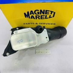 Cụm cốc lọc dầu động cơ, két sinh hàn nhớt BMW 320i (F30, F31, G20, GT), 420i, 430i (F32, F36) 420i, (G11/G12) 630i, (G11/G12), (G02) X4 đời 2011 - 2023. Hàng Magneti Marelli, động cơ B48, B47, B38. Mã 11428596283, 11428586673, 11428593771