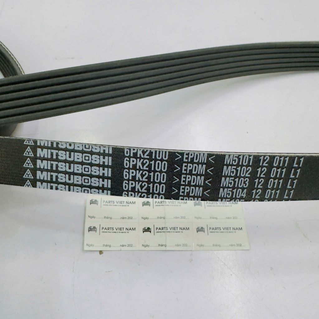 Dây curoa tổng 6PK2100 Lexus GS460, Land Rover Discovery 4, Range Rover Sport. Hàng Mitsuboshi động cơ 1UR-FSE, 306DT. Mã 9091602637, LR013697, AH226C301BA