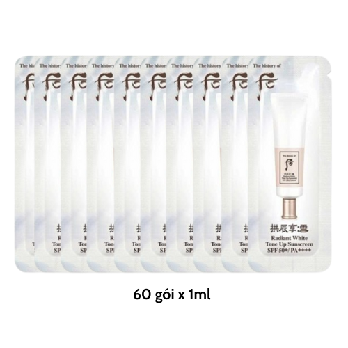 Kem Chống Nắng Whoo Gongjinhyang Seol Radiant White Tone Up Sunscreen Dạng Gói