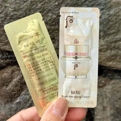 Gói Kem Dưỡng Hồng Nhuận Whoo Bichup Royal Anti - Aging Cream 1ml