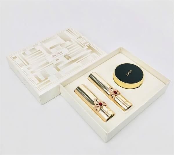 Bộ Son Dưỡng Và Son Lì Tặng Cushion Ohui The First Geniture Lipstick & Lipbalm Duo Special Set