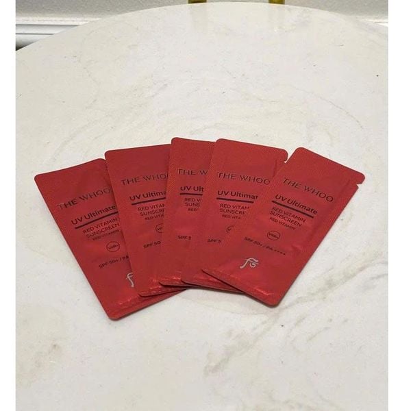 Gói Tinh Chất Chống Nắng Chống Lão Hóa Làm Dịu Da The Whoo UV Ultimate Red Vitamin Suncreen SPF 50 /PA 1ml